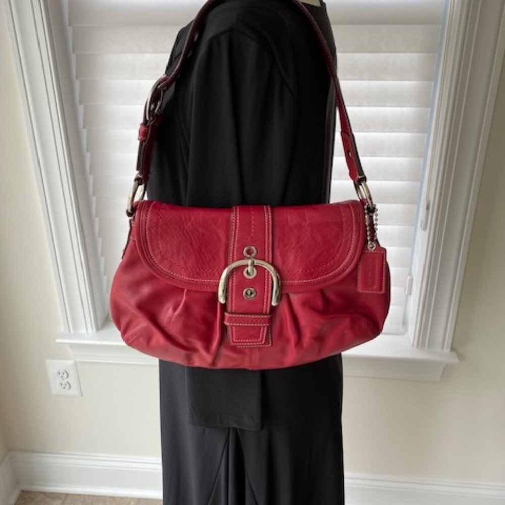 Coach Red Sgoulder Handbag